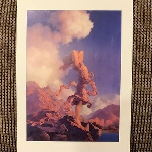 Maxfeld Parrish Print Ecstasy 1929 printed for GE Mazda lamp calendar
